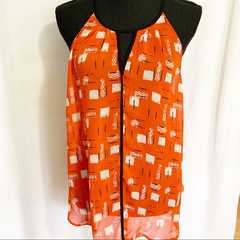 Lush size large sheer polyester tank top
